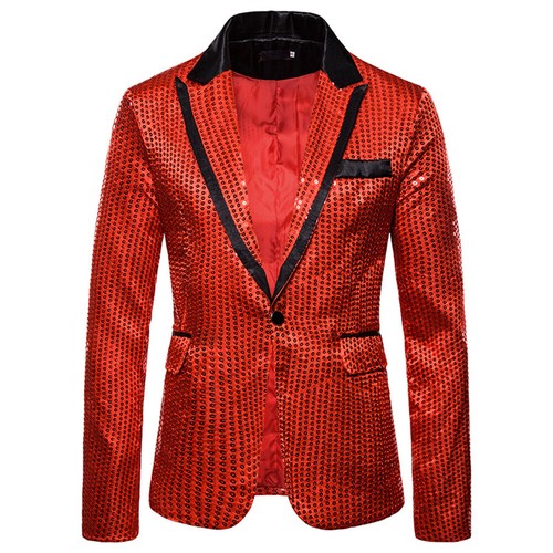 Men one button jacket bling - one,