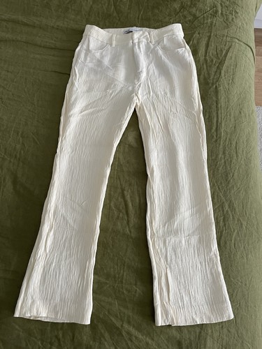 Zara crinkle cream cropped - zara,