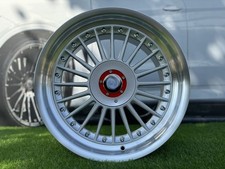 4X R17 Inch 5X120 Alpina Style Silver+Polished Lip Wheels: Fits For E39 E38 E60