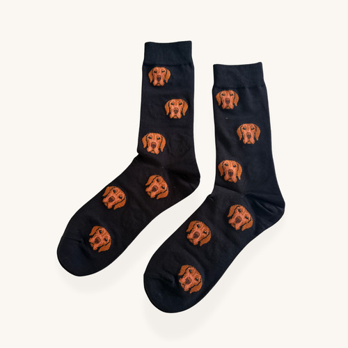 Hungarian vizsla socks black - hungarian,