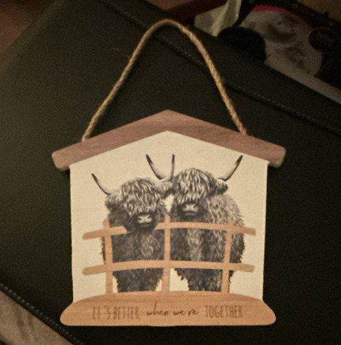 Nutmeg wood house hanging - nutmeg,