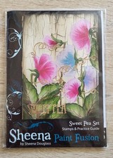 Sheena Douglass Paint Fusion Stamps - Sweet Pea Set