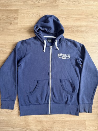 Replay navy zip hoodie - replay,