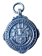 1938/39 Tonbridge Hospitals Football Sterling Silver Fob Medal Fattorini & Sons