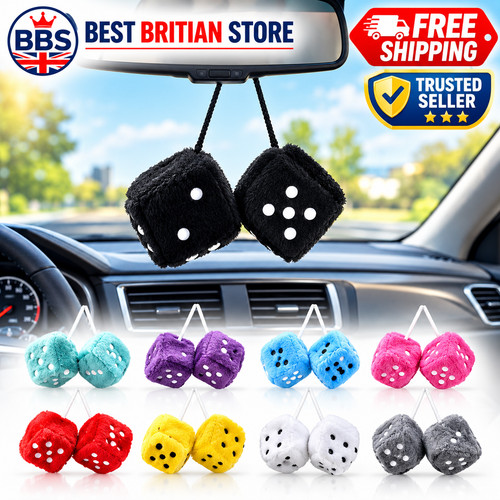 Soft fluffy furry dice - soft,