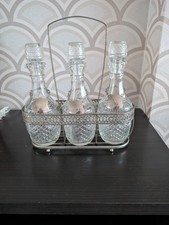Vintage Decanter Set  Whiskey Sherry And Port. 