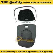 Renault Traffic 2001->2012 DRIVER SIDE Door/Wing Mirror Glass Silver Heated&Base