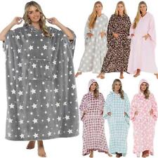 Oversized Hooded Blanket Ultra Soft Fleece Long Hoodie Lounge Poncho Kaftan
