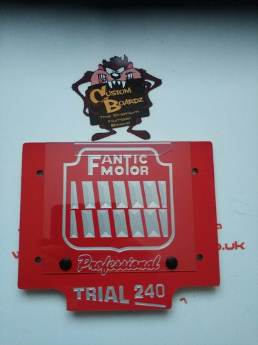 Trials front number - number, board