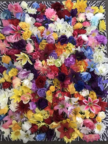 100 flower heads mix - flower, lot