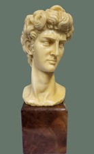 Vintage Bust Of David On Marble Base. Ref: xed