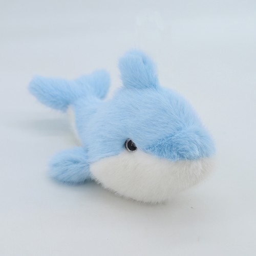 Blue dolphin soft toy - blue,