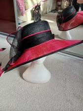 Jacques Vert Hat for Wedding Mother of Bride/Groom pink and black lovely conditi