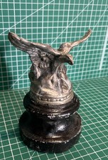 Alvis Car Mascot Ebonised Mount Mounted Vintage Antique Eagle Bird Of Prey