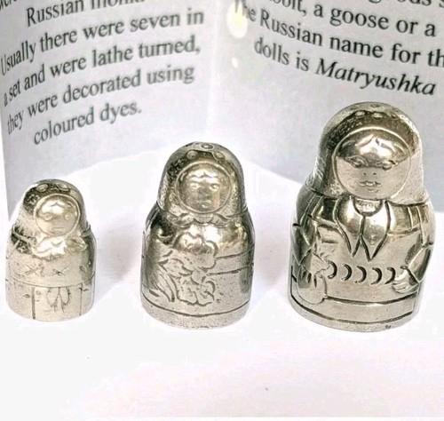 Vintage pewter russian nesting - vintage,
