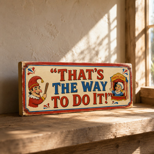 Punch judy sign vintage - punch,