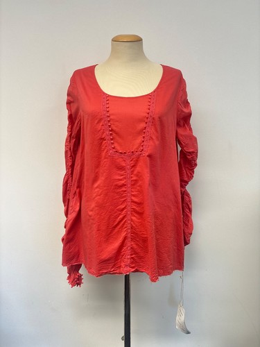 Ewa walla red ruched sleeve - ewa,