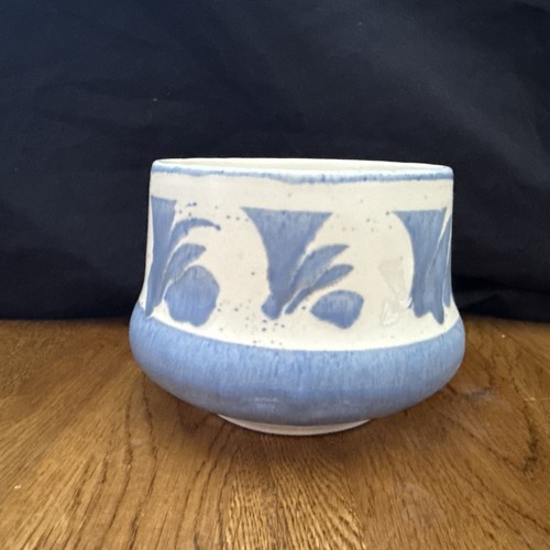 Vintage abstract blue glazed - blue,