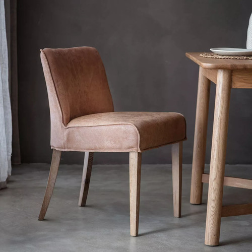 Tan brown leather dining room - brown,
