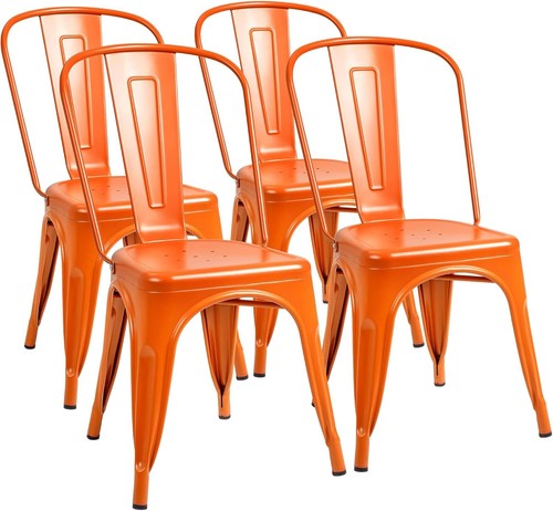 Orange classic stackable - orange, metal