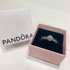 925 Silver Pandora Moonstone Ring Bloom June Birthstone Size Q 3.65g RMF-FPL31