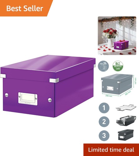 Stylish purple dvd storage box - stylish,