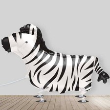 Walking Pet Zebra Helium