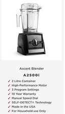 Vitamix Ascent A2500i Electric