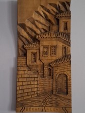 Carved Wooden Wall Plaque