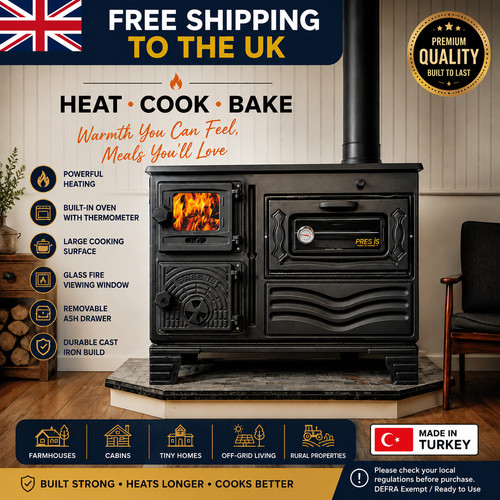 Cast iron wood burning cook - iron,