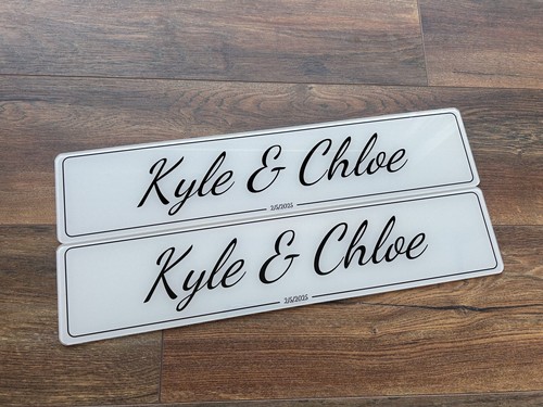 Custom wedding car number - car,