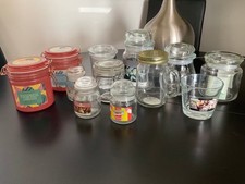 Empty Candle Jars x 12 Various Shapes and Sizes
