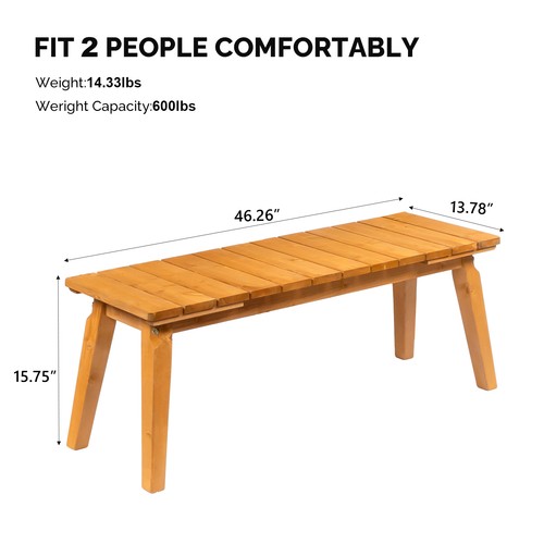 45in outdoor wooden porch - 45in,