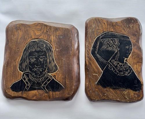 Antique naive carved wood - antique,