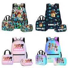 Cartoon⭐Roblox⭐3D Backpack Lunch Bag Pencil Case Kid School Bag Travel Rucksack
