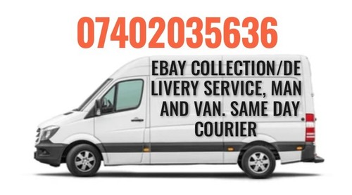 Courier service man and - service, van