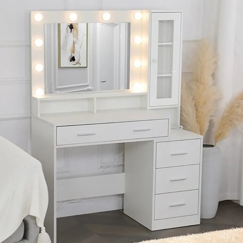 White dressing table wood - white,