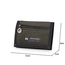 Canvas Trifold Wallet Zipper