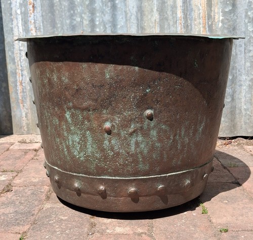 Large copper rivetted antique - copper,