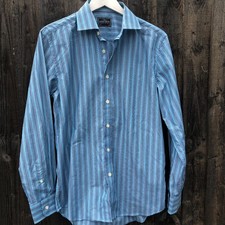 The Savile Row Company Men's Long Sleeve 100% Cotton Shirt Size 15.5