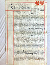 1886 Vellum Deed Wales, Ddolwen Property Conveyance, Shaw & Sons Ldn, Wax Seal