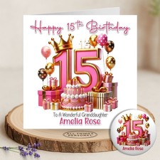 15th Birthday Card Girls