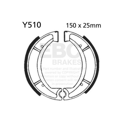Ebc brake shoe - (5), rear