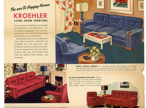 1940s furniture kroehler - 1940s,