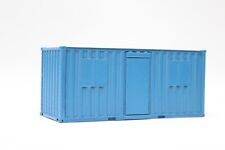 20ft CONTAINER SITE OFFICE WITH WINDOWS - OO 1/76 - MODEL RAIL -BLUE - PACK OF 1