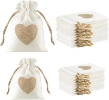 TPTGIAR 20 PCS Heart Hessian