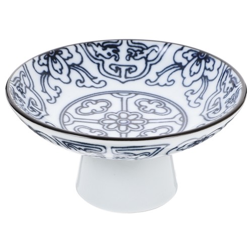 Ceramic footed food tray - ceramic,