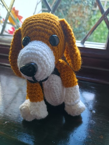 Beagle puppy handmade crochet - puppy,