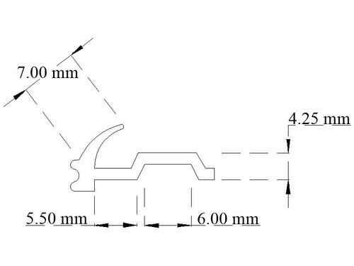 Awning rail infill - rail, screw
