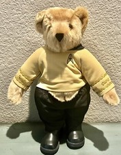 RARE Captain Kirk 2009 Vermont Teddy Bear Star Trek sci-fi plush